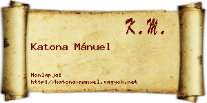 Katona Mánuel névjegykártya